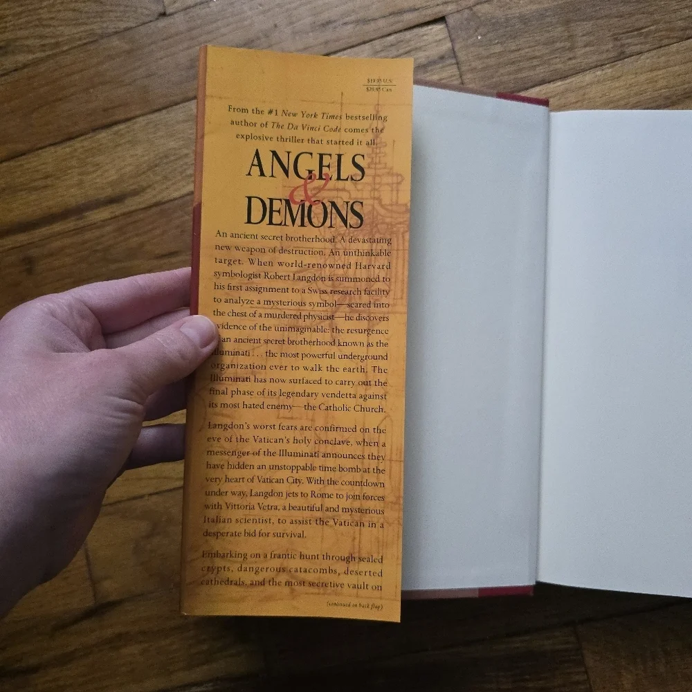 Vintage 2003 Dan Brown Da Vinci Code & Angels Demons HC DJ Red Thriller Lot 2